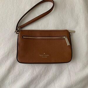 Kate Spade Tan Leather Wristlet